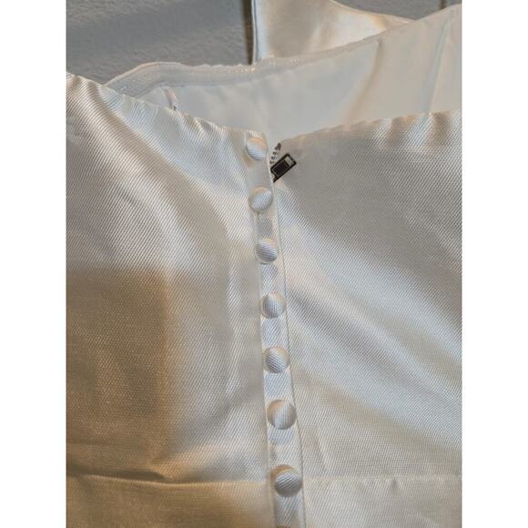 Revolve Elliatt Protea Gown 2XL Ivory Off-Shoulder Hi-Low Formal White Party - Picture 13 of 16